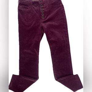 Anthropologie women’s Corduroy Jeans in Deep Purple